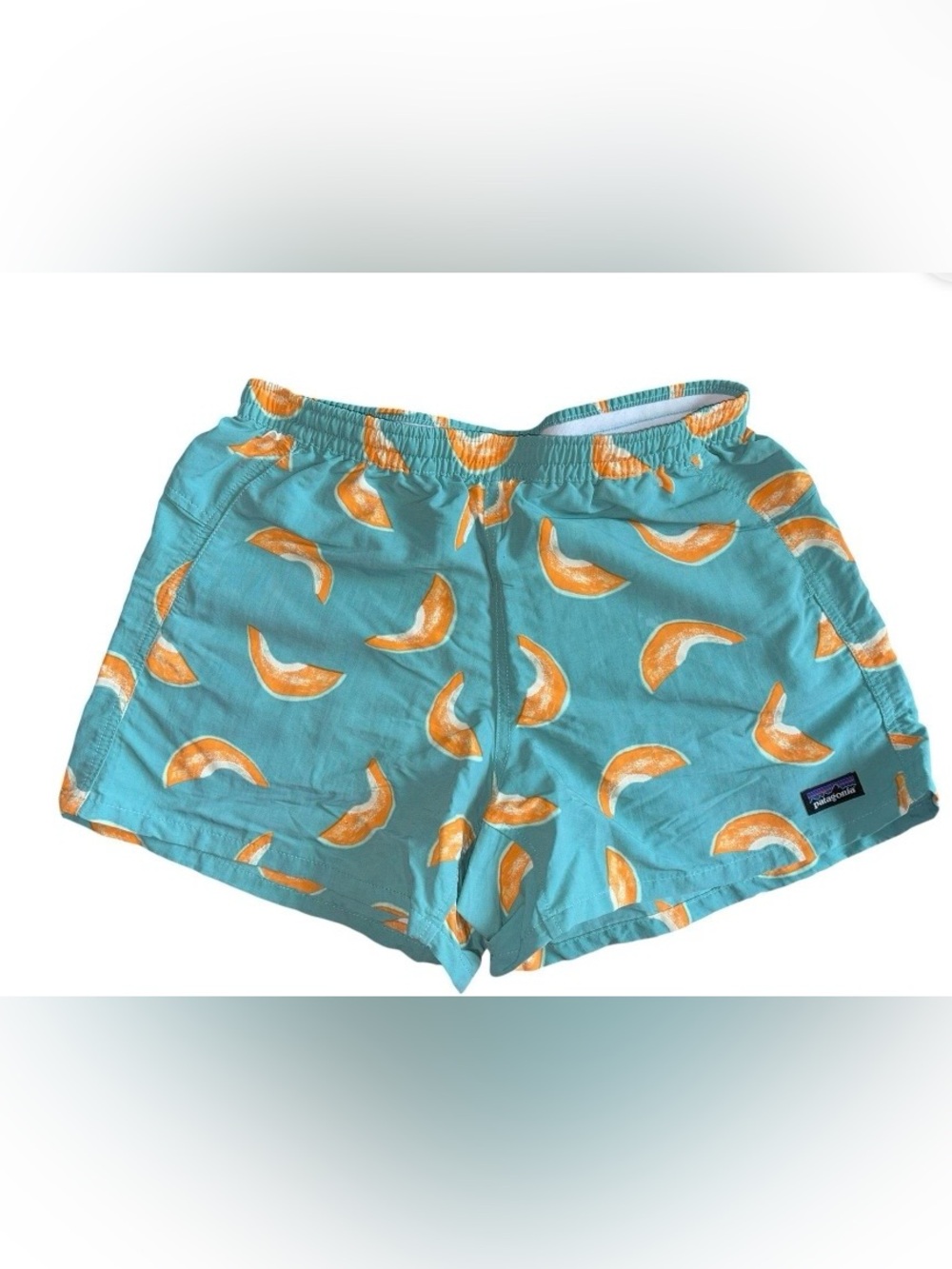 Patagonia Women’s Baggie Shorts 5” Inseam Melon Beryl Green Small